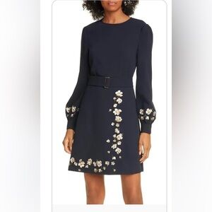 Elegant Navy Floral Dress